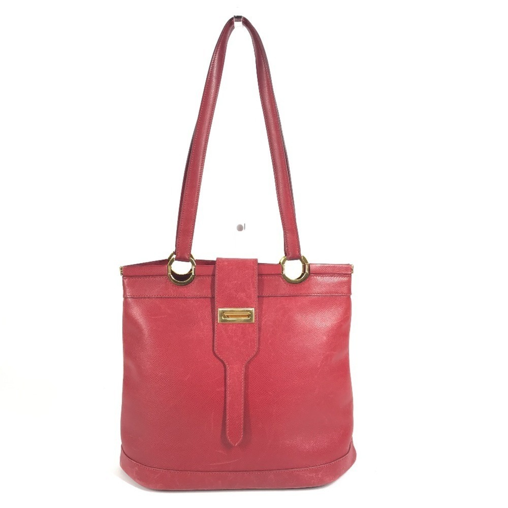HERMES Vintage Berry Shoulder Tote Bag, Handbag, Courchevel Leather, Men's & ...